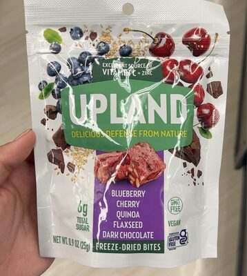 Blueberry Cherry Quinoa Flaxseed Dark Chocolate Freeze-Dried Bites, Blueberry Cherry Quinoa Flaxseed Dark Chocolate