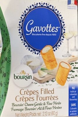 Garlic & Fine Herbs Boursin Cheese Filled Crepes, Garlic & Fine Herbs