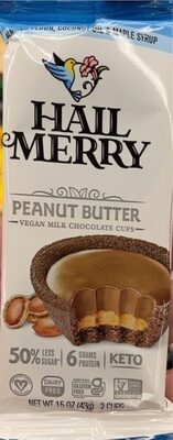 Peanut Butter Vegan Milk Chocolate Cups, Peanut Butter