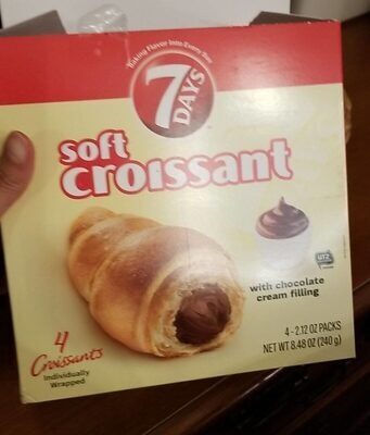 Soft Croissants With Chocolate Cream Filling, Chocolate Cream