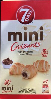 Mini Croissant With Chocolate Cream Filling, Chocolate Cream Filling