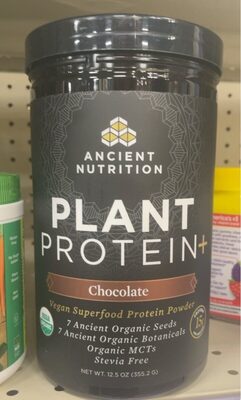 Plant Protein+ 15 G Vegan Superfood Protein Powder, Chocolate, Chocolate