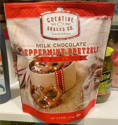Milk Chocolate Peppermint Pretzels, Milk Chocolate; Peppermint