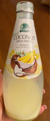Banana Flavor Coconut Milk Drink With Nata De Coco, Banana