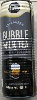 Brown Sugar Bubble Milk Tea With Boba Pearls, Brown Sugar