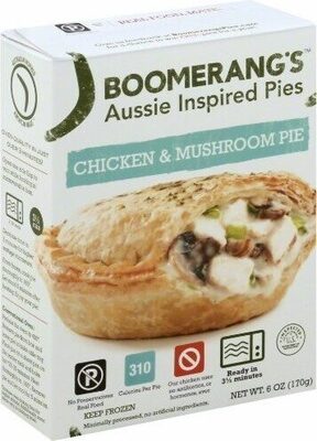 Chicken & Mushroom All Natural White Meat Chicken And Mushrooms Mixed With A Cream Sauce In A Puff Pastry, Chicken & Mushroom