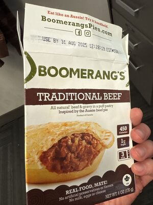 Traditional Beef All Natural Beef & Gravy In A Puff Pastry, Traditional Beef