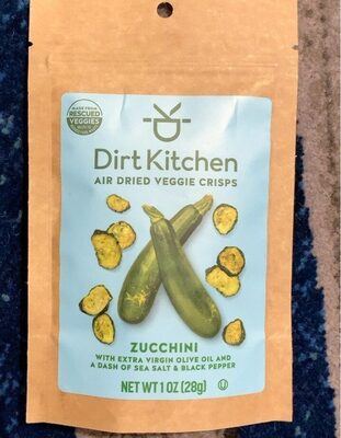 Zucchini With Extra Virgin Olive Oil And A Dash Of Sea Salt & Black Pepper Air Dried Veggie Crisps, Zucchini