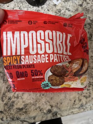 Spicy Sausage Patties Made From Plants, Spicy