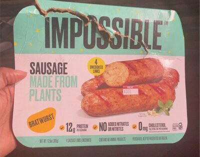 Bratwurst Sausage Made From Plants, Bratwurst