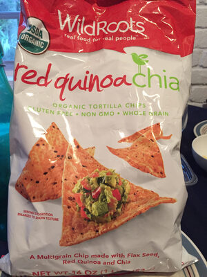 Organic Red Quinoa Chia Tortilla Chips, Red Quinoa Chia