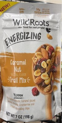 Caramel Nut Flavor Energizing Dry Roasted Peanuts, Caramel Glazed Peanuts, Almonds, Cranberries And Protein Chocolatey Chips Trail Mix, Caramel Nut