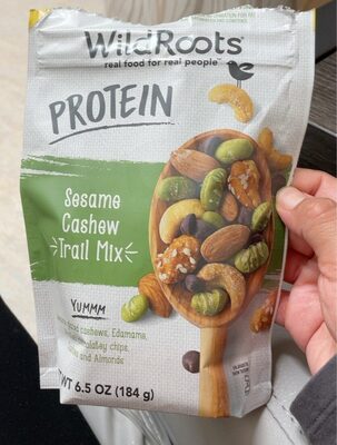 Sesame Glazed Cashews, Edamame, Protein Chocolatey Chips, Cashews And Almonds Trail Mix, Sesame