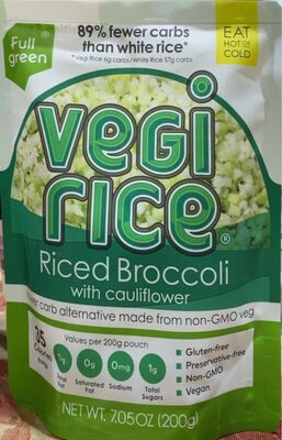 Riced Broccoli & Cauliflower, Riced