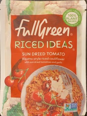 Sun Dried Tomato Risotto-Style Riced Cauliflower With Sun Dried Tomatoes And Garlic, Sun Dried Tomato
