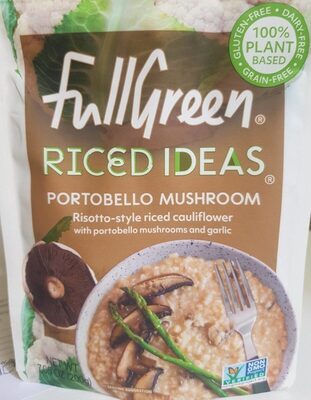 Portobello Mushroom Risotto-Style Riced Cauliflower With Portobello Mushrooms And Garlic, Portobello Mushroom