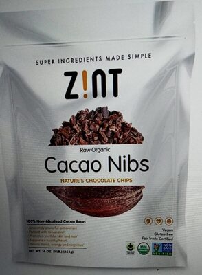 Cacao Nibs Raw Organic Nature's Chocolate Chips, Cacao Nibs