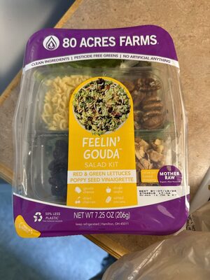 Feelin' Gouda Red & Green Lettuces Poppy Seed Vinaigrette Salad Kit, Feelin' Gouda