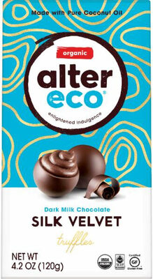 Silk Velvet Organic Dark Milk Chocolate Truffles, Silk Velvet
