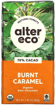 Deep Dark Salted Burnt Caramel Organic Chocolate, Deep Dark Salted Burnt Caramel