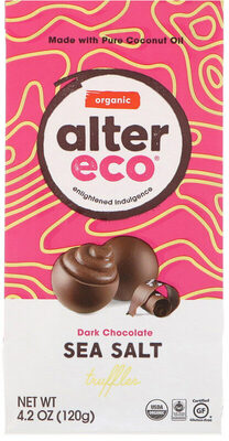 Sea Salt Organic Dark Chocolate Truffles, Sea Salt