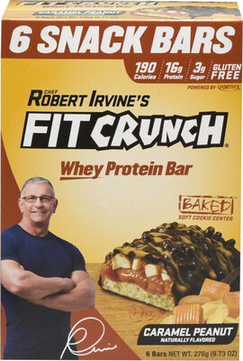 Caramel Peanut Whey Protein Baked Bars, Caramel Peanut