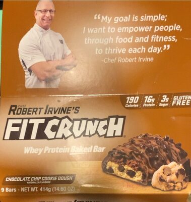 Chocolate Chip Cookie Dough High Protein Baked Bars, Chocolate Chip Cookie Dough