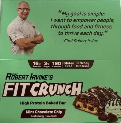 Mint Chocolate Chip High Protein Baked Bars, Mint Chocolate Chip