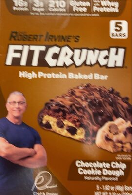 Chocolate Chip Cookie Dough High Protein Baked Bars, Chocolate Chip Cookie Dough