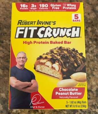 Chocolate Peanut Butter High Protein Baked Bars, Chocolate Peanut Butter