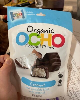 Coconut Dark Chocolate Filled With Coconut Organic Minis, Coconut