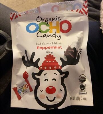 Peppermint Organic Dark Chocolate Filled With Peppermint Filling Candy, Peppermint