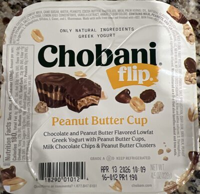 Peanut Butter Cup Chocolate And Peanut Butter Flavored Low-Fat Greek Yogurt With Peanut Butter Cups, Milk Chocolate Chips & Peanut Butter Clusters, Peanut Butter Cup