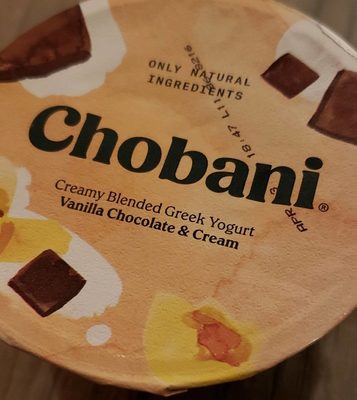 Vanilla Chocolate & Cream Blended Whole Milk Greek Yogurt, Vanilla Chocolate & Cream