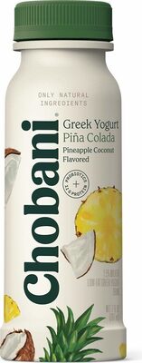 Pina Colada Pineapple Coconut Flavored Low-Fat Greek Yogurt Drink, Pina Colada