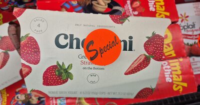 Strawberry On The Bottom Nonfat Greek Yogurt, Strawberry