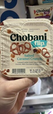 Salted Caramel Crunch Caramel Low-Fat Greek Yogurt With Pretzels, Milk Chocolate & Toffee Pieces, Salted Caramel Crunch