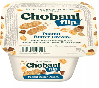 Peanut Butter Dream Vanilla Low-Fat Greek Yogurt With Peanuts, Peanut Butter Clusters & Milk Chocolate, Peanut Butter Dream