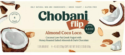 Almond Coco Loco Honey Roasted Salted Almonds, Dark Chocolate & Low-Fat Greek Yogurt With Coconut, Almond Coco Loco