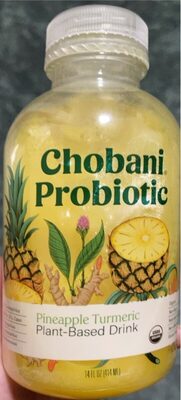 Probiotic Pineapple Turmeric Fermented Plant-Based Drink, Pineapple; Turmeric