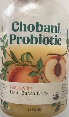 Probiotic Peach Mint Plant-Based Drink, Peach; Mint