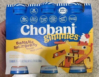 Banana Splitberry Strawberry Banana Low-Fat Yogurt Milkshake Drink, Banana Splitberry