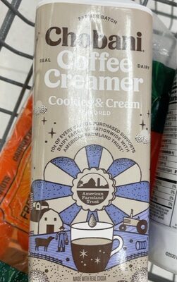 Cookies & Cream Flavored Coffee Creamer, Cookies; Cream