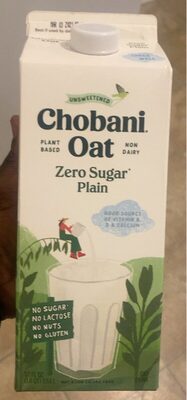 Unsweetened Original Zero Sugar Non-Dairy Oatmilk, Unsweetened Original