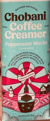 Peppermint Mocha Flavored Coffee Creamer, Peppermint; Mocha