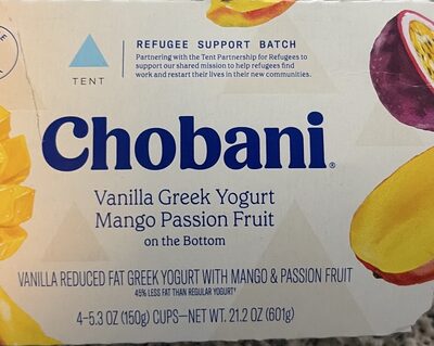 Tropical Fruit On The Bottom Vanilla Low-Fat Greek Yogurt With Mango & Passion Fruit, Tropical Fruit