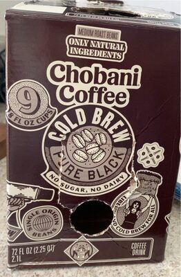 Medium Roast Pure Black Cold Brew 100% Arabica Coffee Drink, Pure Black