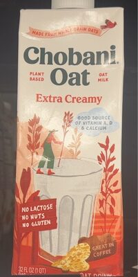 Extra Creamy Non-Dairy Oatmilk, Extra Creamy