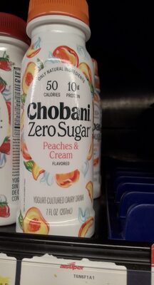 Peaches & Cream Zero Sugar Yogurt-Cultured Dairy Drink, Peaches & Cream