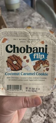 Coconut Caramel Cookie Milk Chocolate, Coconut Cubes, Graham Crumble & Caramel Low-Fat Greek Yogurt With Coconut, Coconut Caramel Cookie